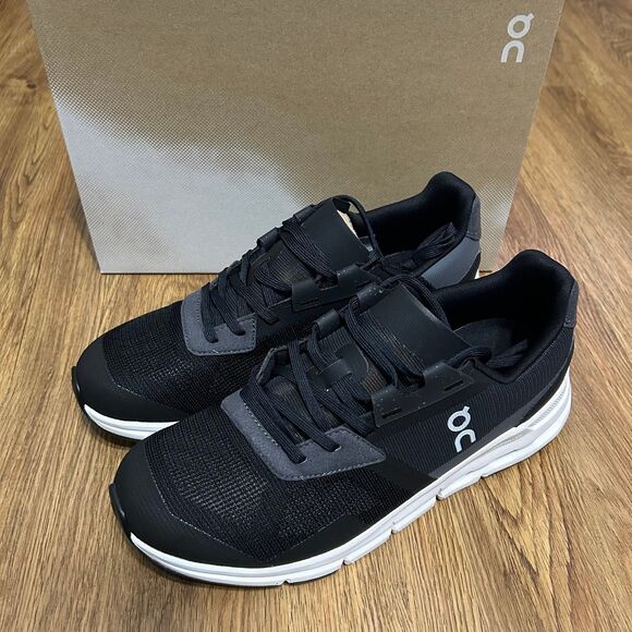 On Running Shoes - On CLOUDRIFT black white lace up running athletic shoes sneakers women's 8.5 new